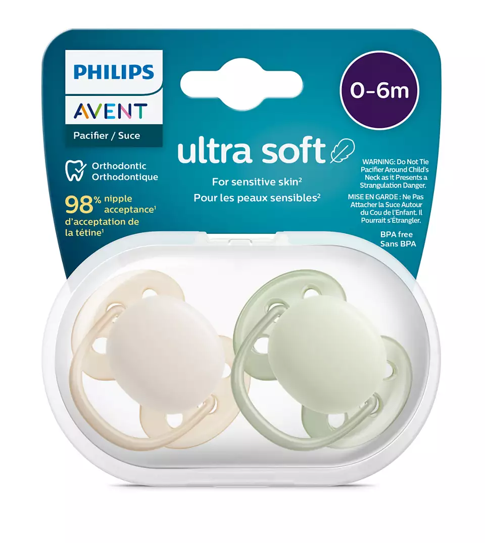 Philips Avent māneklītis Ultra soft Neutral, 0-6M (2 gab) SCF091/05 māneklītis, knupis