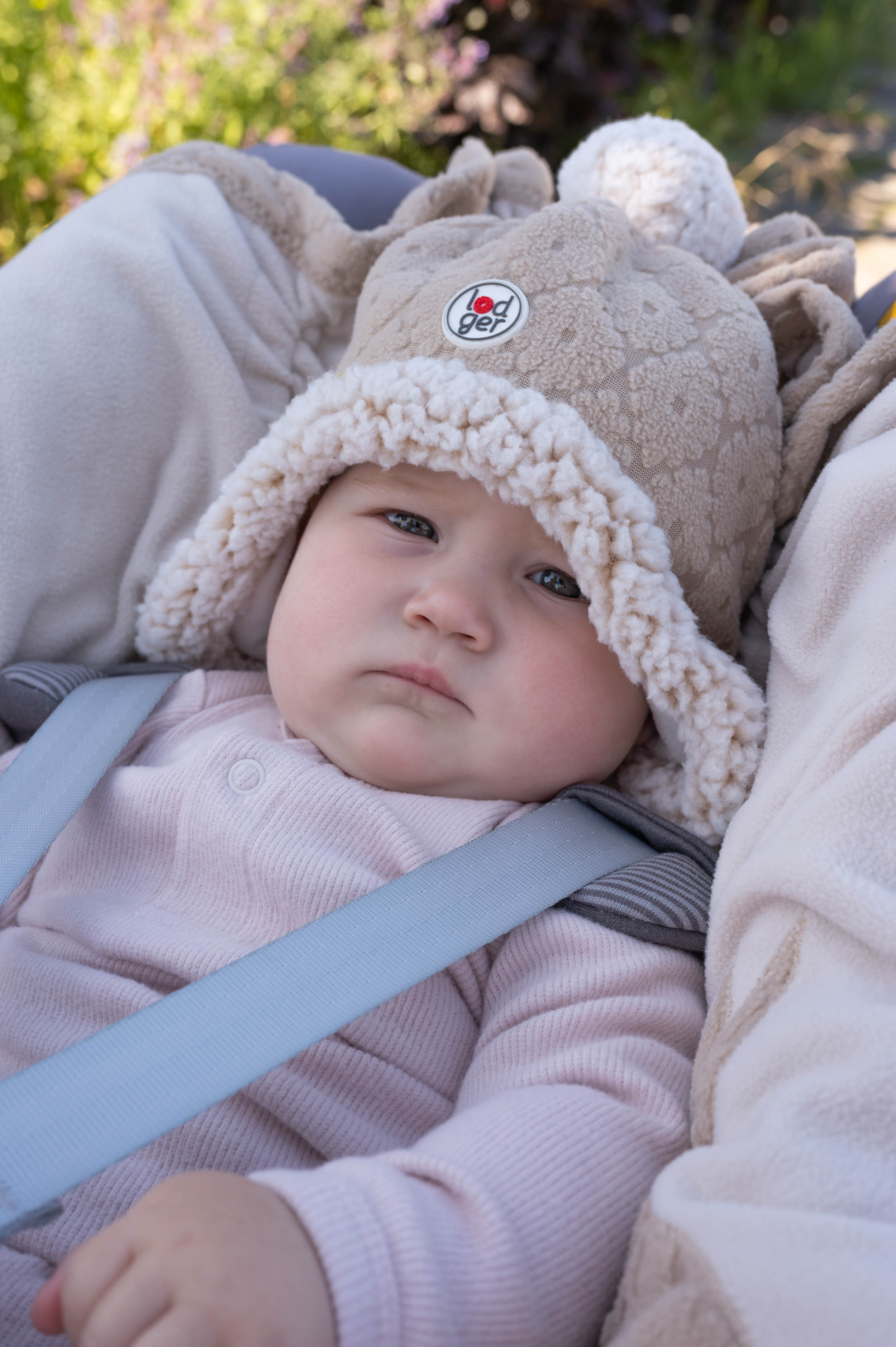 Lodger Hatter Folklore Fleece cepure, Beige, 6-12m HT 630_6-12