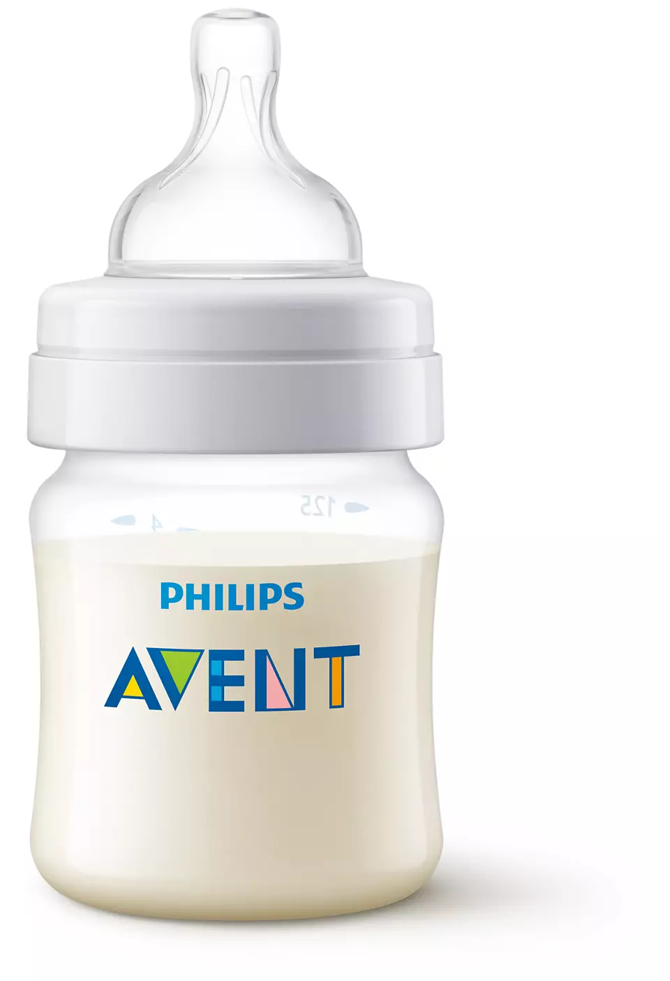 Philips Avent Pretkoliku barošanas pudelīte 125 ml, jaundzimušā knupītis, 0m+ SCY100/01 piederumi bērnu barošanai