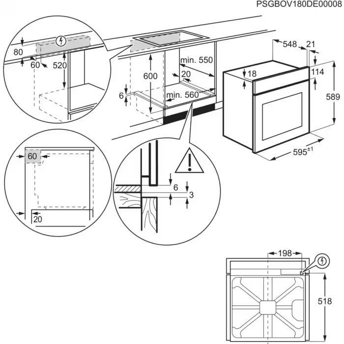 Plyta gazowa ELECTROLUX KGG64362W plīts virsma