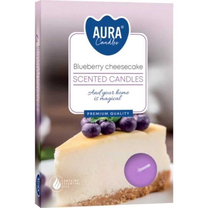 Tejas sveces arom. Aura Blueberry cheese cake 6gab. 3-4h 641058