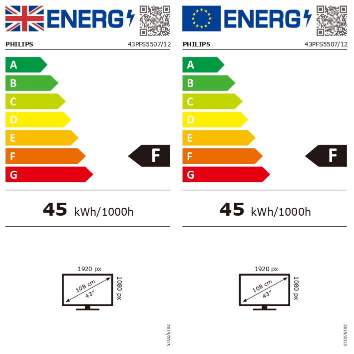 Philips PFS5507, 43'', Full HD, LED LCD, legs on the edges, black LED Televizors