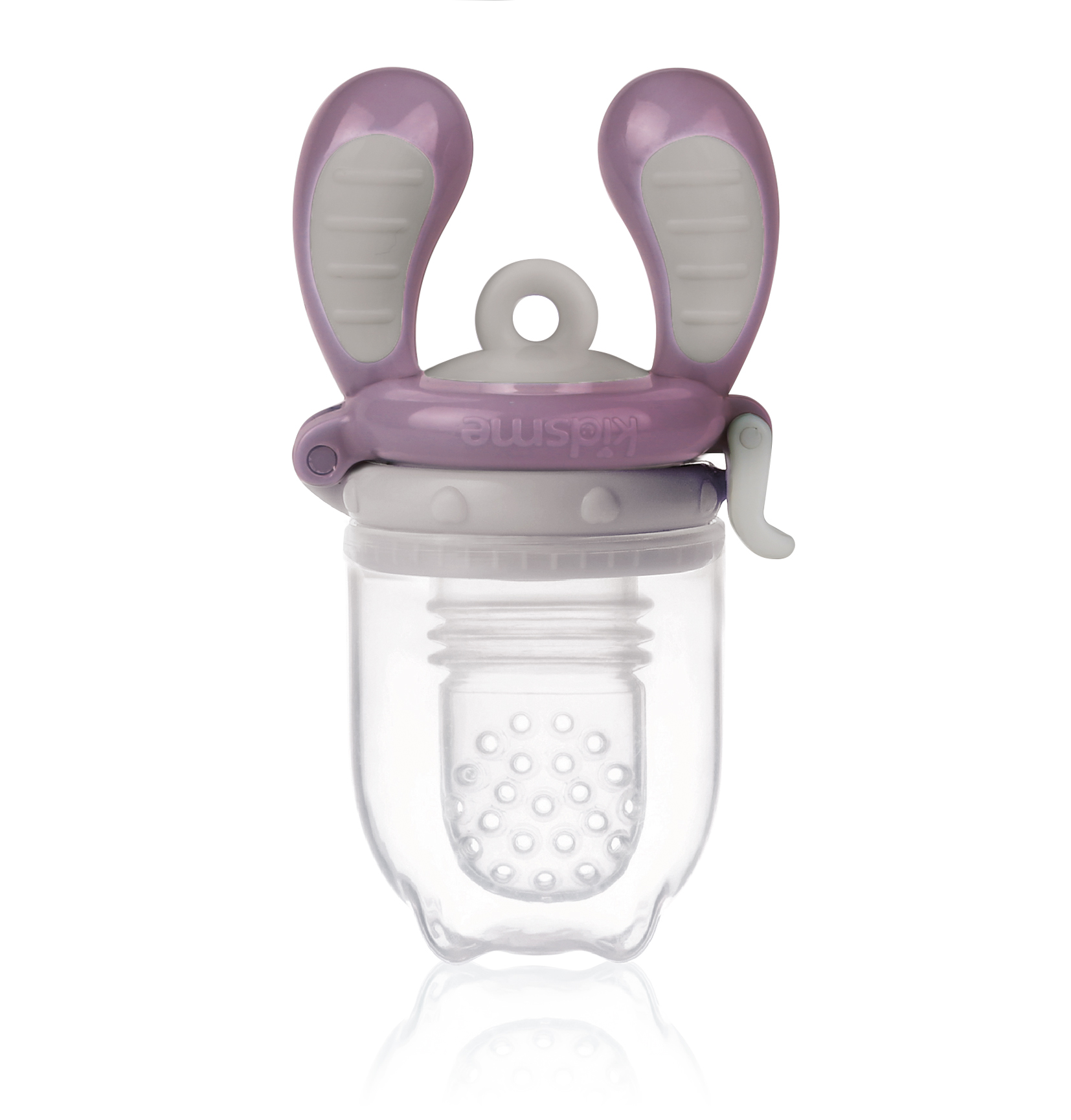 Jaunums! Akcija! Kidsme Food Feeder bērna ēdināšanas ierīce cietiem produktiem (vidējs), Plum, no 4 mēn. 160350PL