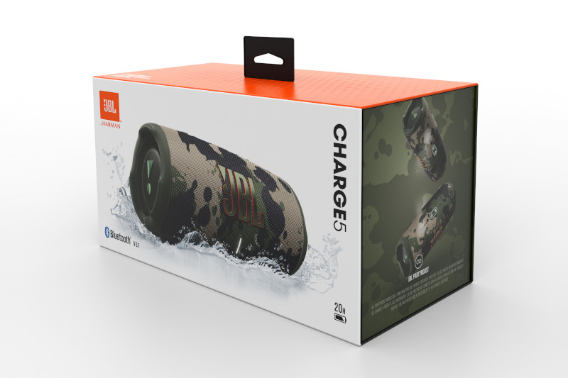 JBL Charge 5 Camo Portable Bluetooth v5.1, IP67, 7500mAh, up to 20 hours pārnēsājamais skaļrunis