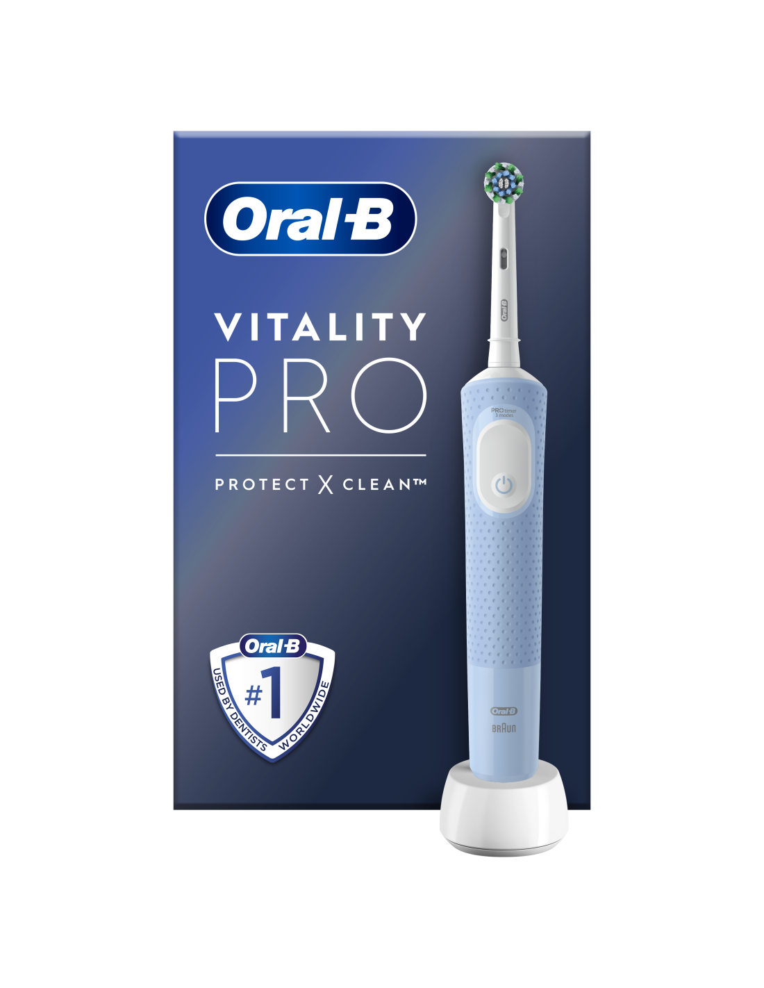 BRAUN Vitality PRO el.zobu birste, zila D 103.413.3 Blue mutes higiēnai