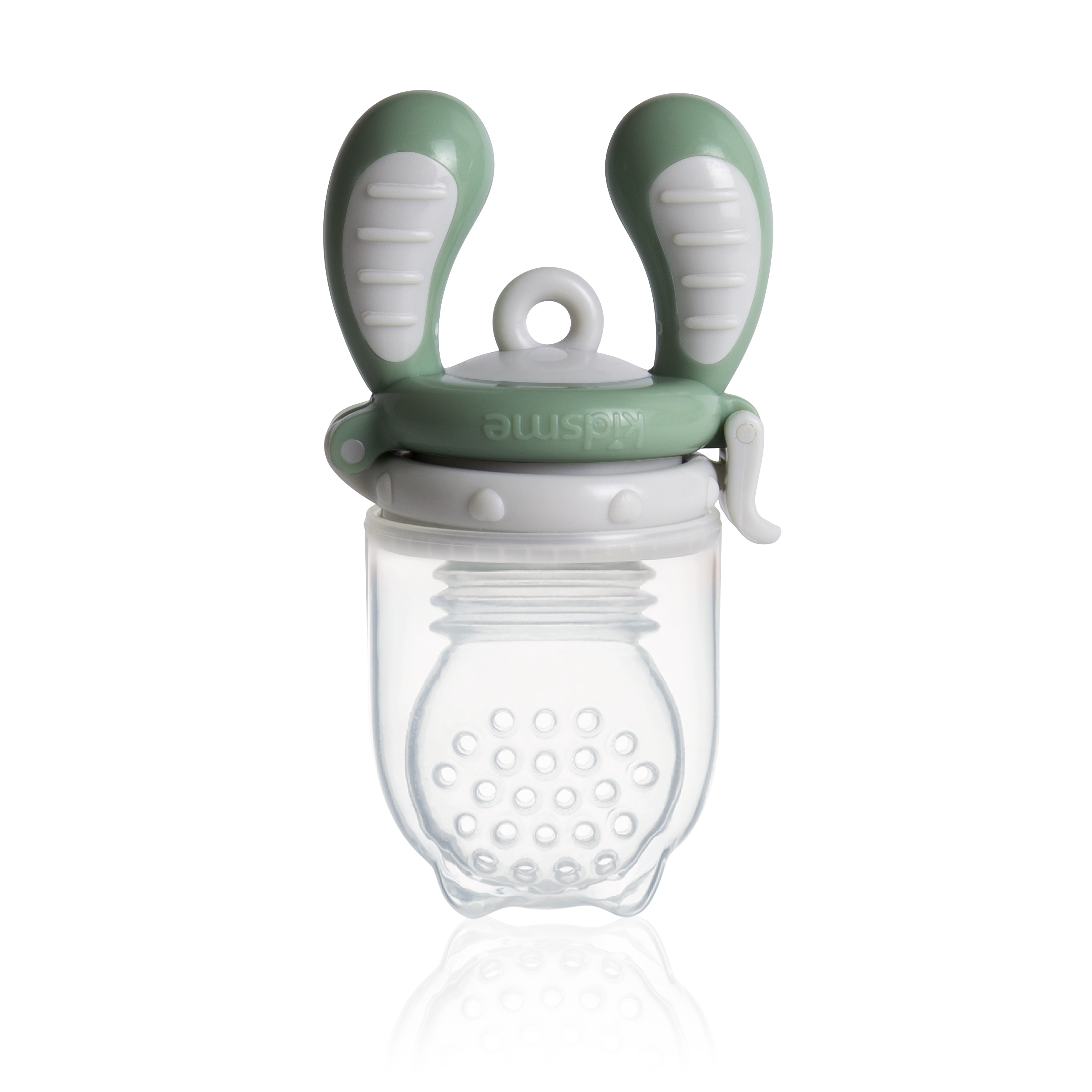 Jaunums! Akcija! Kidsme Food Feeder bērna ēdināšanas ierīce cietiem produktiem (liels), Grey, no 6 mēn. 160337GR