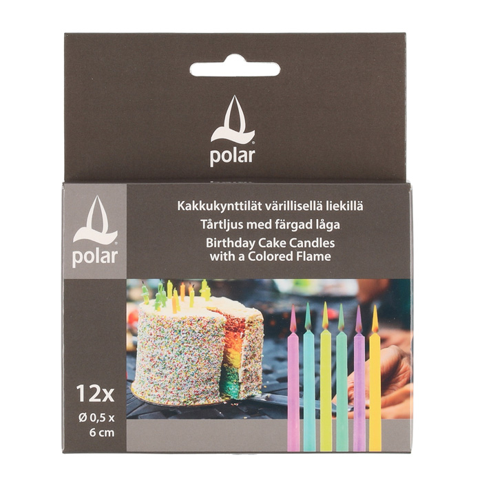 Tortes svecites Polar Birthday krasaina liesma 12gab. 334955