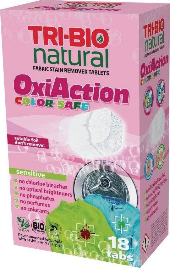 TRI-BIO TABLETES VEĻAS MAZGĀŠANAI OXY-ACTIOON COLOR, 18 TAB 0138