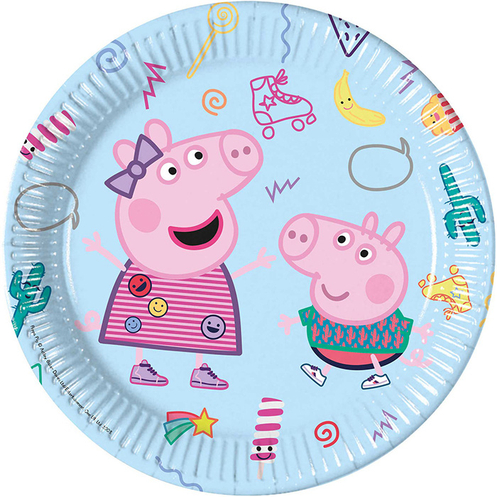 Skivji papira Peppa Pig 23cm 8gab. 633370