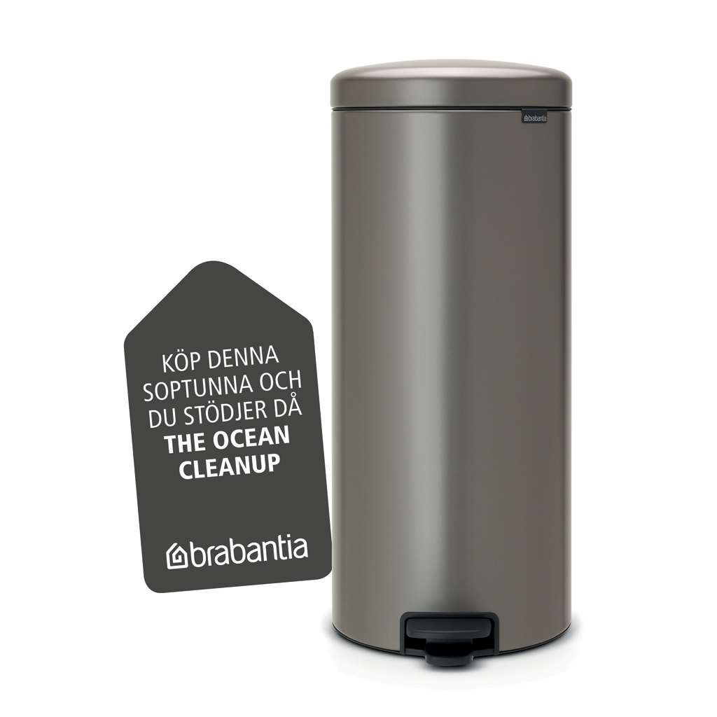 BRABANTIA atkritumu tvertne ar pedāli NewIcon, 30 l, Platinum 114441 114441 (8710755114441) atkritumu tvertne