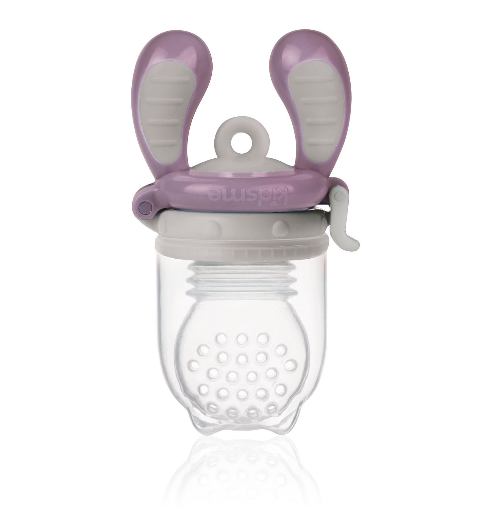 Jaunums! Akcija! Kidsme Food Feeder bērna ēdināšanas ierīce cietiem produktiem (liels),Plum, no 6 mēn. 160337PL