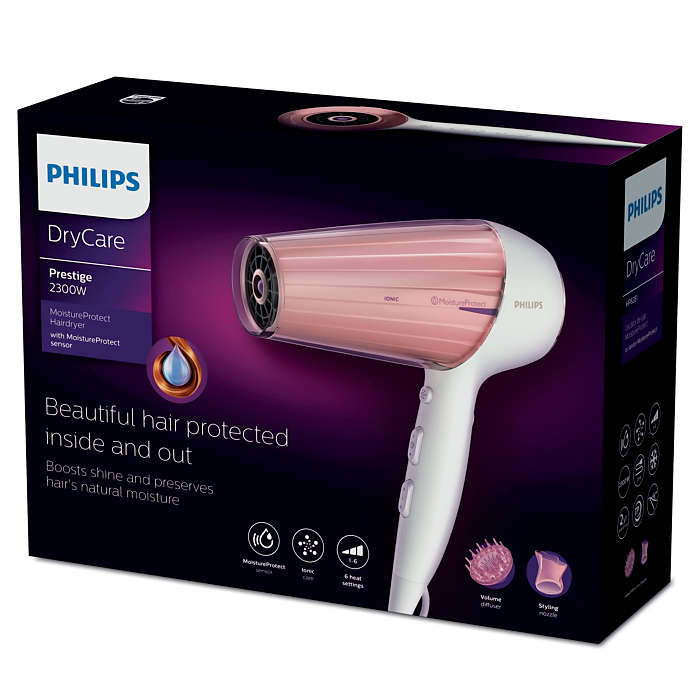 Philips DryCare HP8281/00 hair dryer 2300 W Pink, White Matu fēns