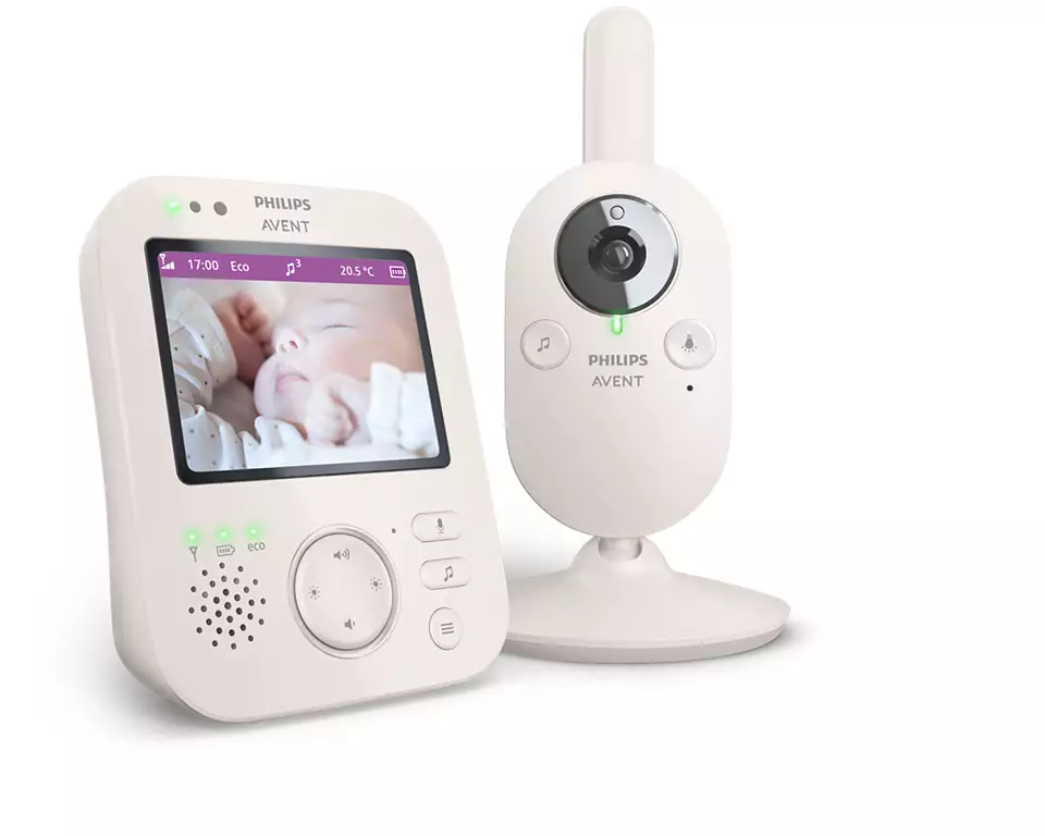 Akcija! Philips Avent Digitālā video mazuļu uzraudzības ierīce ar 3.5 collu krāsu ekrānu SCD891/26 Mazuļu uzraudzība