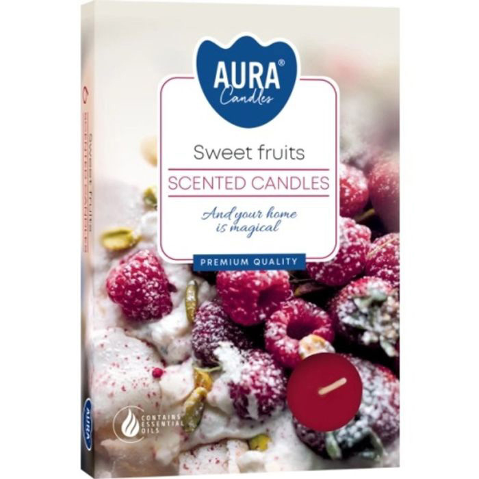 Tejas sveces arom. Aura sweet fruits 6gab. 3-4h 641059