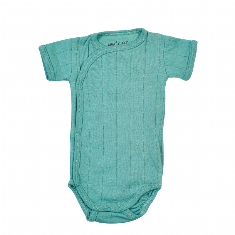 Akcija! Lodger Romper Solid kokvilnas bodijs ar īsām piedurknēm, Duty turquoise, 68cm RFS 081_68