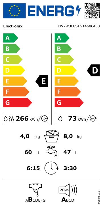 Electrolux EW7W368SI Veļas mašīna