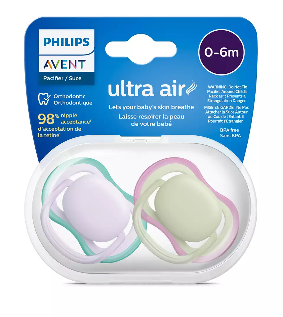 Philips Avent māneklītis Ultra Air Neutral, 0-6M (2 gab), meitenēm SCF085/24 māneklītis, knupis