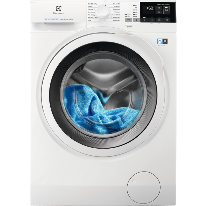 Akcija! Electrolux veļas mazg.mašīna ar žāvētāju (front.ielāde),8 kg EW7WP468W