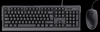 Perifērijas komplekts Trust Wired Keyboard And Mouse Set Black 8713439246452 klaviatūra