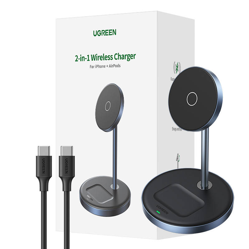 UGREEN 90668 Wireless charger 2in1 iekārtas lādētājs