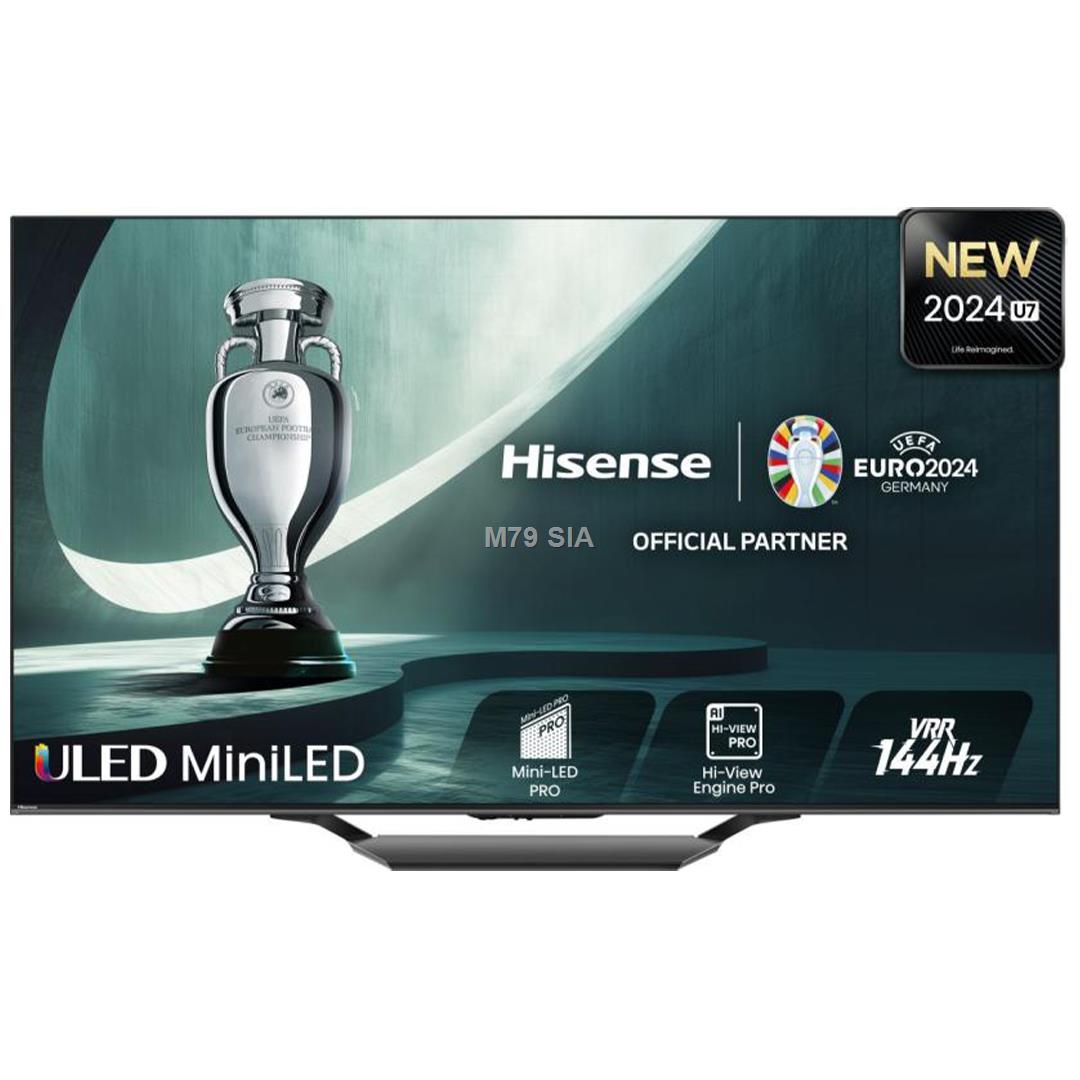 Telewizor Hisense Hisense 75U7NQ, QLED TV - 75 -  black/anthracite, UltraHD/4K, triple tuner, mini LED, 120Hz panel LED Televizors