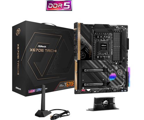 MB ASRock AMD AM5 X670E Taichi pamatplate, mātesplate