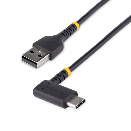 6in (15cm) USB A to C Charging Cable Right Angle, Heavy Duty Fast Charge USB-... adapteris