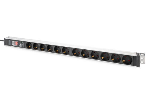 DIGITUS 1U ALUMINUM PDU RACKMOUNTABLE 12X SCHUKO 16A OVERVOLTAGE Serveru aksesuāri