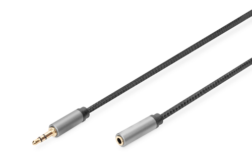 DIGITUS Audio Anschlusskabel 3,5mm Klinke 3,5mm Buchse 3m kabelis video, audio