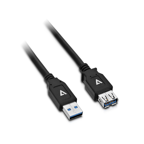 Kabel USB V7 USB3.0A TO A EXT CABLE 2M BLAC - V7U3.0EXT-2M-BLK-1E USB kabelis