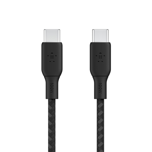 Belkin braided USB-C/USB-C Cable 100W 3m black CAB014bt3MBK kabelis, vads