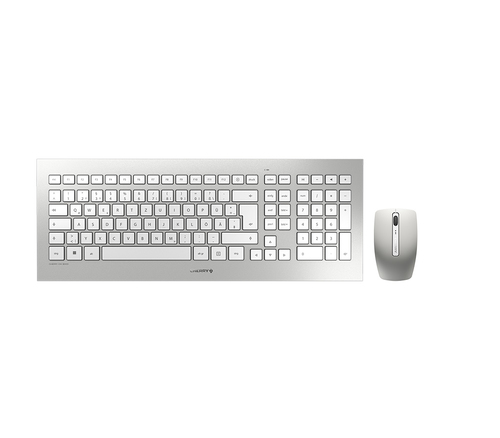 CHERRY Cherry DW 8000 RF Wireless QWERTZ Deutsch Silber, Wei Tastatur (JD-03... klaviatūra