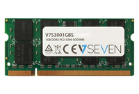 V7 - DDR2 - 1 GB - SO DIMM 200- PIN - 667 MHz / PC2- 5300 - unbuffered - not- ECC operatīvā atmiņa