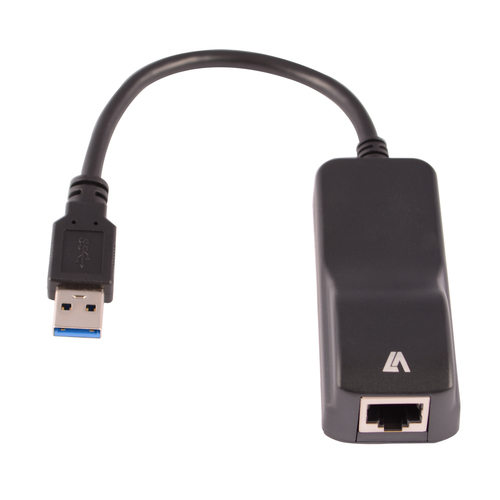 Adapter V7  CBLUSB3RJ-1E (USB 2.0 M - RJ45 F; 0,25 m; black color) adapteris