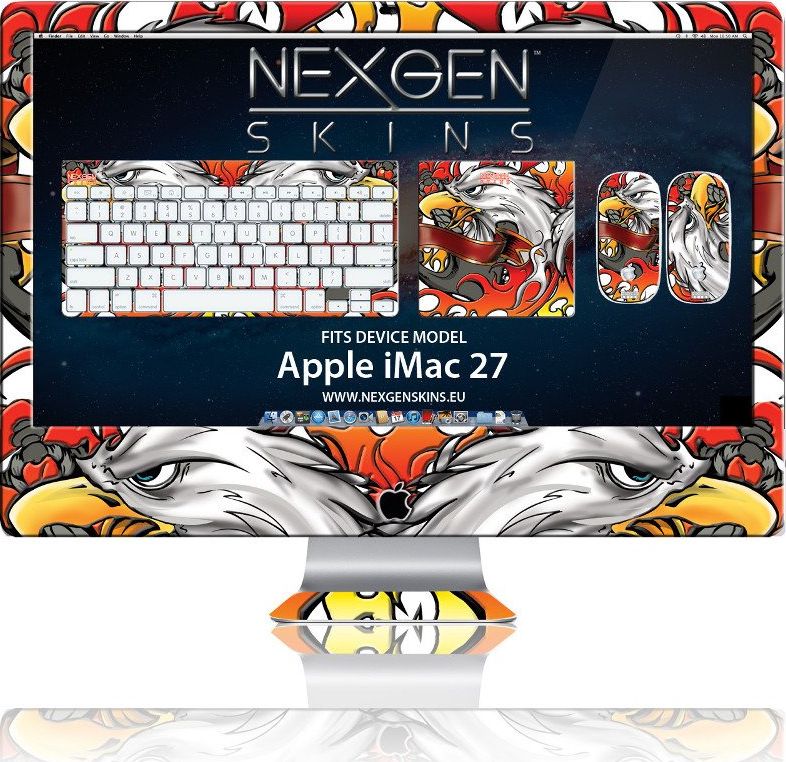 Nexgen Skins Zestaw skorek na obudowe z efektem 3D iMac 27 (Iron Eagle 3D) 33240-uniw (0758524874026) aksesuārs datorkorpusiem