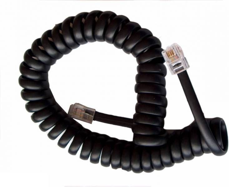 Kabel telefoniczny skrecany 7m Czarny (TEL0032A) TEL0032A (5901436719199) tīkla kabelis
