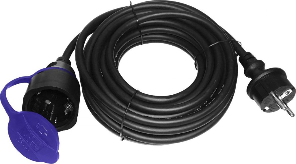 Orno Przedluzacz warsztatowy bryzgoszczelny IP44, 1x2P+Z (schuko) 30m, kabel gumowy olejoodporny H07RN-F 3x1,5mm2, 230VAC/16A OR-AE-13169(GS elektrības pagarinātājs