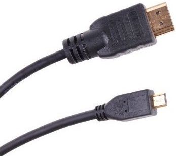 Kabel HDMI Micro - HDMI 1.5m czarny (KPO3877-1,8) KPO3877-1,8 (5901436790600) kabelis video, audio