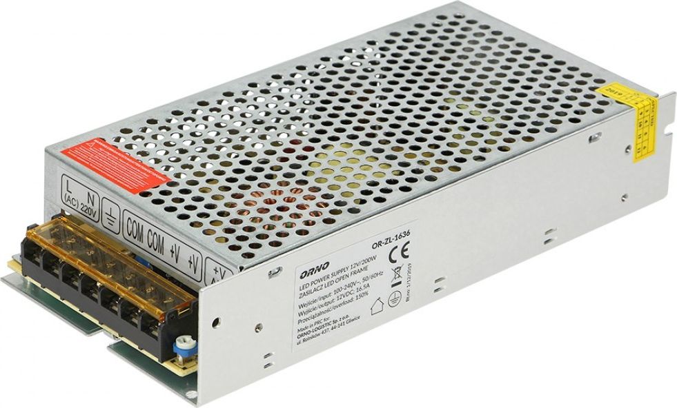 Zasilacz serwerowy Orno Zasilacz open frame 12VDC 120W, IP20 Serveru aksesuāri