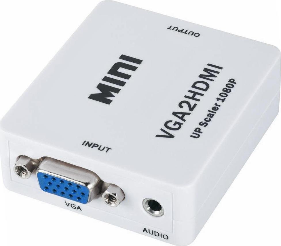 Adapter AV D-Sub (VGA) - HDMI + Jack 3.5mm bialy (ZLA0795) ZLA0795 (7890268125682)