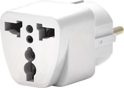 ADAPTER ZASILANIA POLSKA ANGLIA BIALY Z ZABEZPIECZENIEM PRZEJSCIE AC PL - UK 17459 (5902012968550) TV aksesuāri