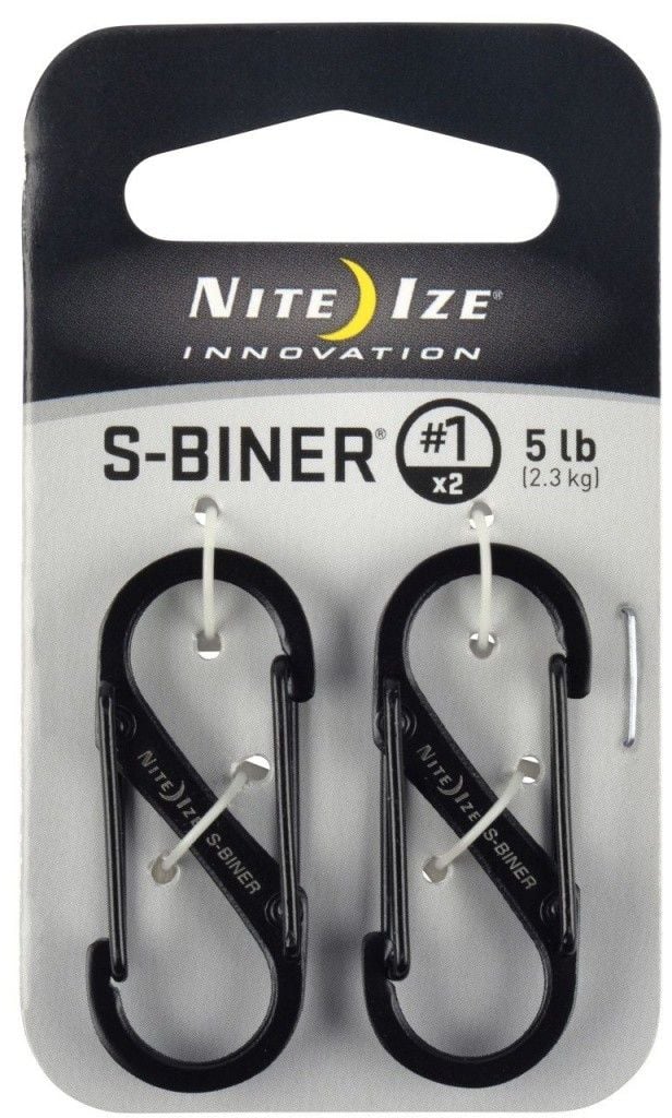 Nite Ize Karabinczyk S-Biner Dual #1 stal nierdzewna czarny 2 szt (SB1-2PK-01) SB1-2PK-01 (094664008373)
