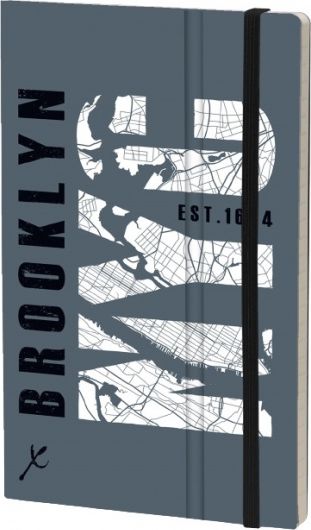 notatnik Brooklyn21 x 13 cm karton/papier szary twm_468987 (8022697009755)