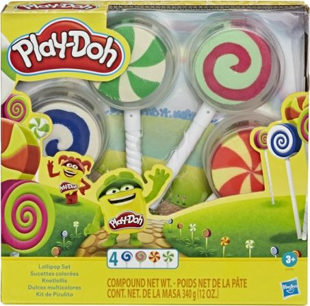 Play-Doh Ciastolina lizak 4-pack 3+ 3711338 (5010993711338) konstruktors
