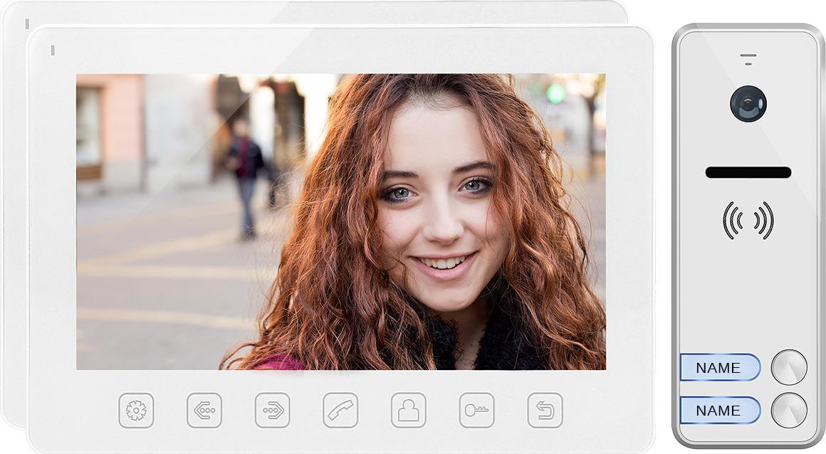 Orno Zestaw wideodomofonowy 2-rodzinny, bezsluchawkowy, kolor, LCD 7