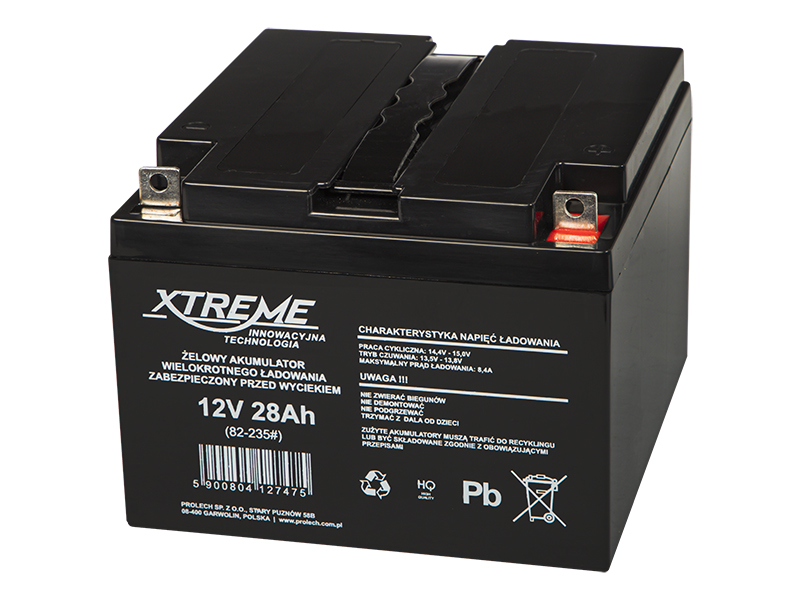 Gel battery 12V 28Ah XTREME UPS aksesuāri