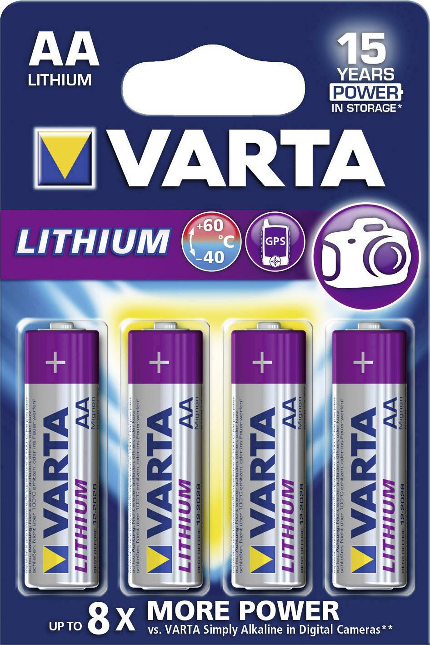 1x Bateria R-06 L91 AA 1,5V Lithium Varta Baterija
