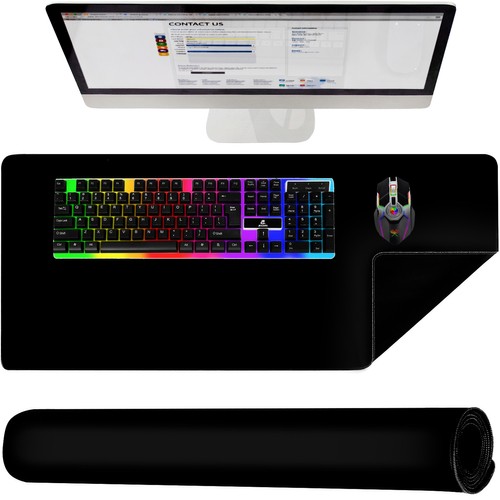 Mouse and keyboard pad - black P18625 peles paliknis