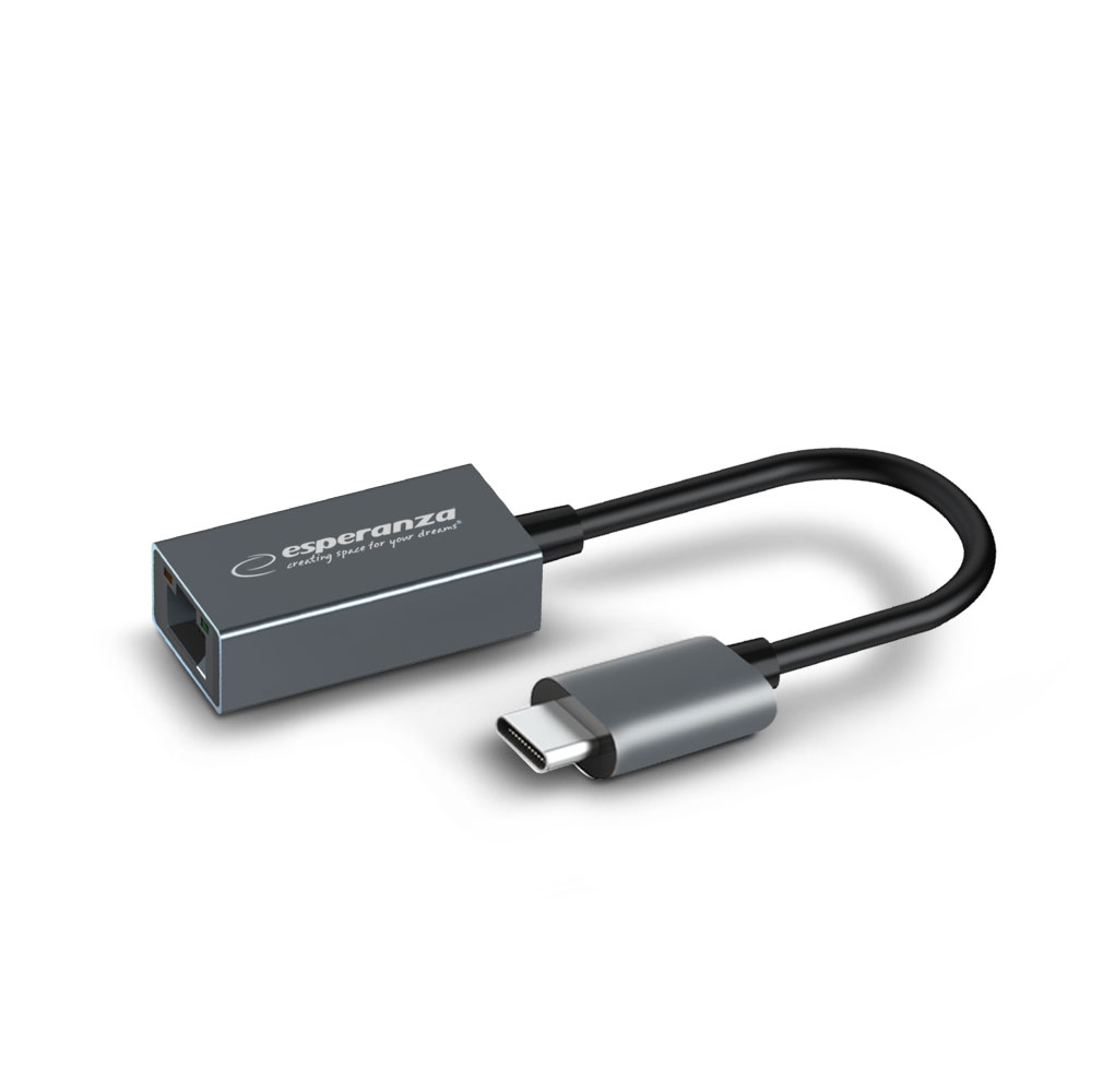 Esperanza ENA102 USB Type C- RJ45 Adapteris