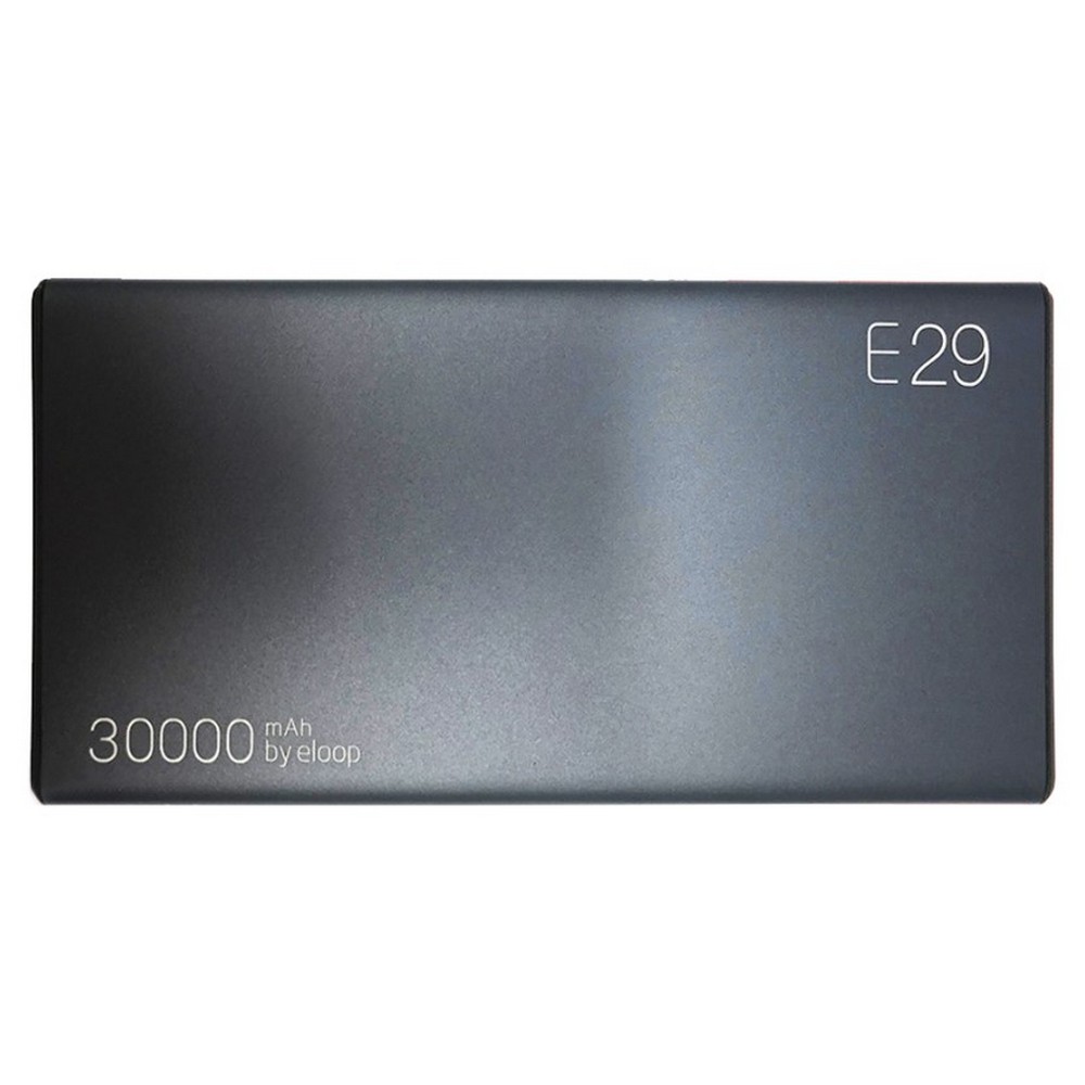 Eloop E29 Mobile Power Bank 30000mAh black 6930750000156 Powerbank, mobilā uzlādes iekārta